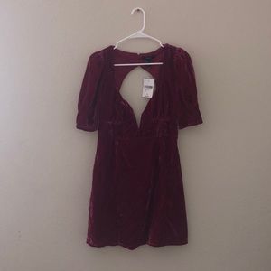 Forever21, Woven Dress in Berry, size L
